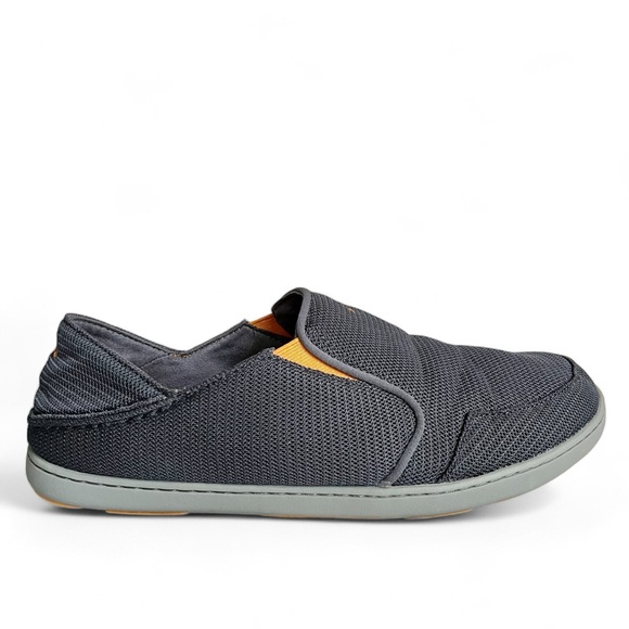 Olukai Nohea Mesh Gray Orange Slip-On Shoes Hawaii Boat Beach Men's Size US 10 - Picture 7 of 12